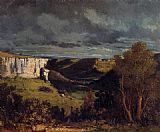 The Valley of the Loue in Stormy Weather by Gustave Courbet